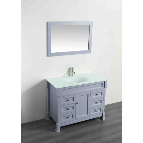 43'' Bosconi SB-278GREWG Contemporary Single Vanity