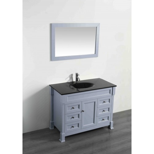 43'' Bosconi SB-278GRBG Contemporary Single Vanity