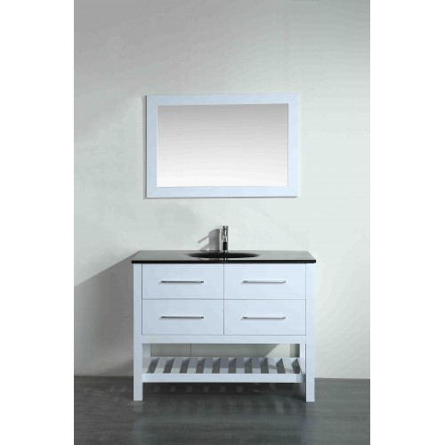 43'' Bosconi SB-250-6WHBG Contemporary Single Vanity