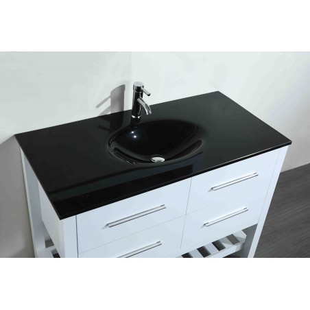 43'' Bosconi SB-250-6WHBG Contemporary Single Vanity