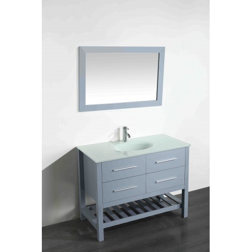 43'' Bosconi SB-250-6GREWG Contemporary Single Vanity