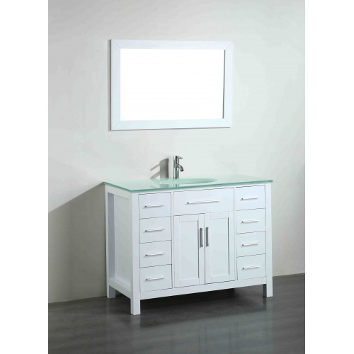 43'' Bosconi SB-252-7WHCWG Contemporary Single Vanity