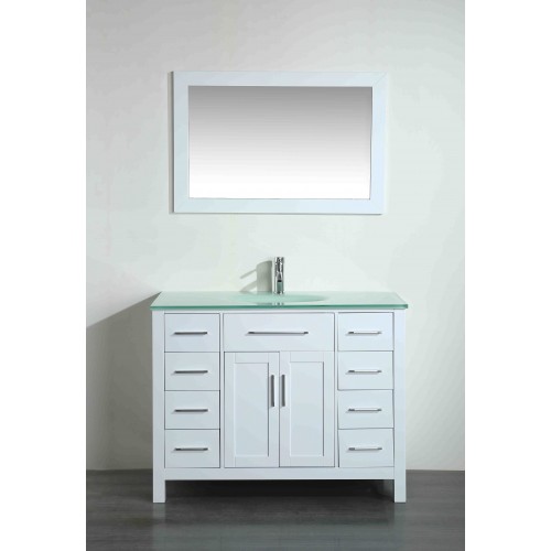 43'' Bosconi SB-252-7WHCWG Contemporary Single Vanity