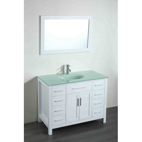 43'' Bosconi SB-252-7WHCWG Contemporary Single Vanity