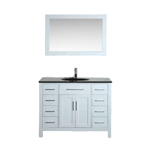 43'' Bosconi SB-252-7WHBG Contemporary Single Vanity