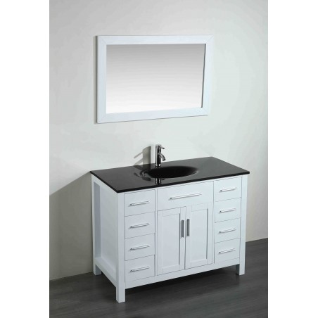 43'' Bosconi SB-252-7WHBG Contemporary Single Vanity