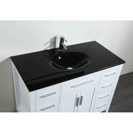 43'' Bosconi SB-252-7WHBG Contemporary Single Vanity