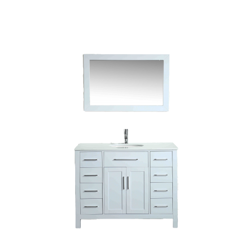 43'' Bosconi SB-252-7WHPS Contemporary Single Vanity