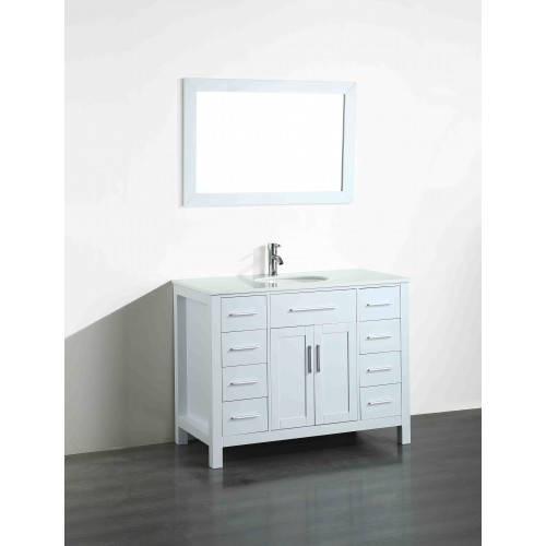 43'' Bosconi SB-252-7WHPS Contemporary Single Vanity