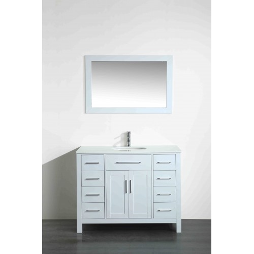 43'' Bosconi SB-252-7WHPS Contemporary Single Vanity