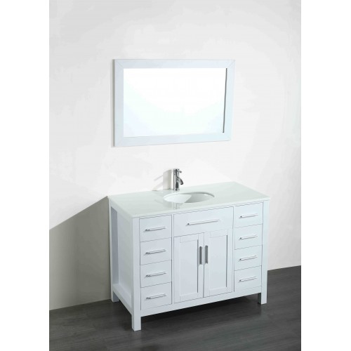 43'' Bosconi SB-252-7WHPS Contemporary Single Vanity