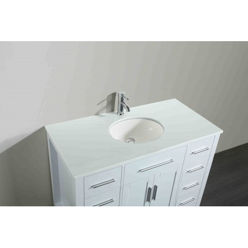 43'' Bosconi SB-252-7WHPS Contemporary Single Vanity