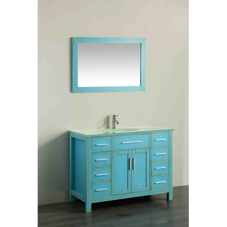 43'' Bosconi SB-252-7DSFGCWG Contemporary Single Vanity