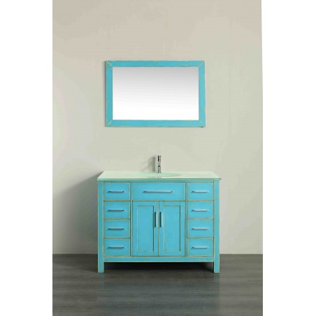 43'' Bosconi SB-252-7DSFGCWG Contemporary Single Vanity