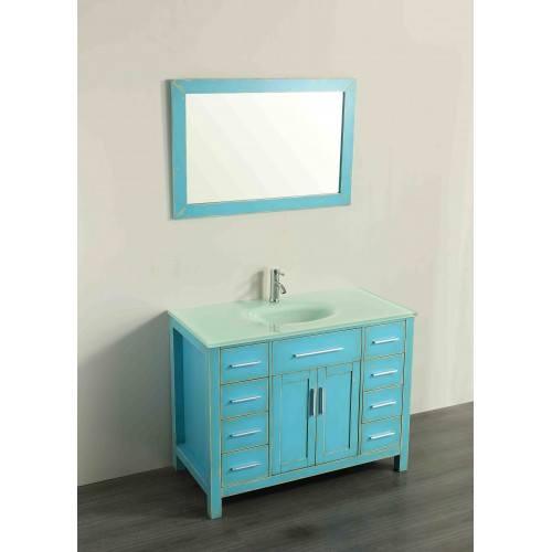 43'' Bosconi SB-252-7DSFGCWG Contemporary Single Vanity