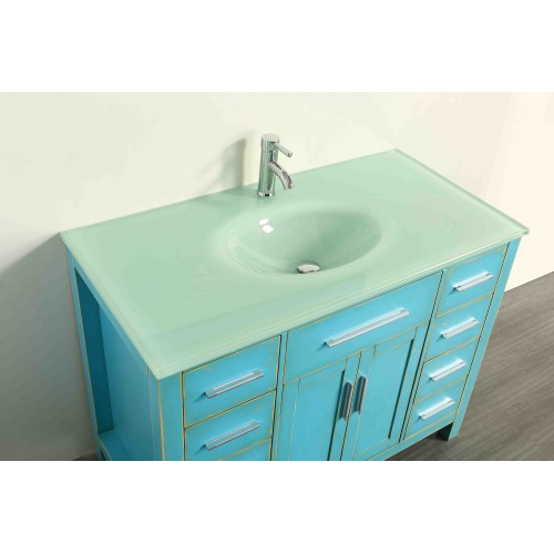 43'' Bosconi SB-252-7DSFGCWG Contemporary Single Vanity