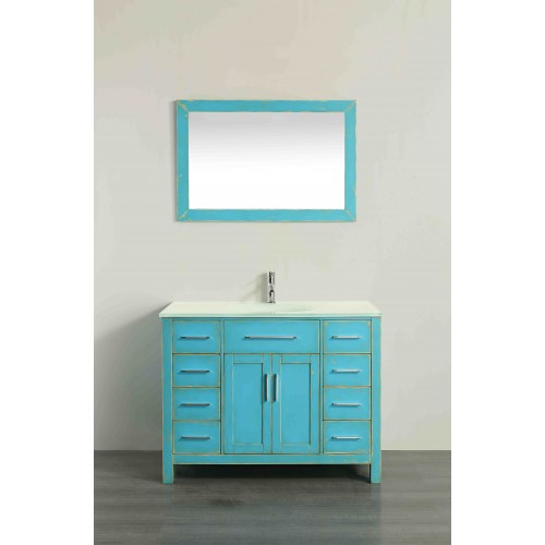 43'' Bosconi SB-252-7DSFGEWG Contemporary Single Vanity