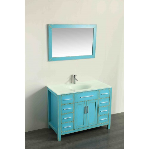 43'' Bosconi SB-252-7DSFGEWG Contemporary Single Vanity