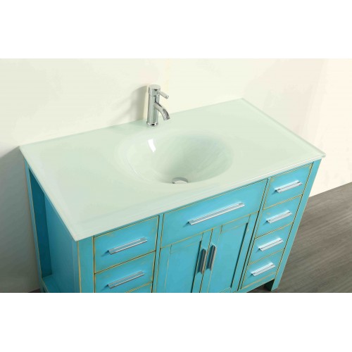 43'' Bosconi SB-252-7DSFGEWG Contemporary Single Vanity