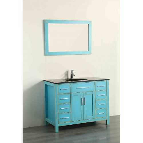 43'' Bosconi SB-252-7DSFGBG Contemporary Single Vanity