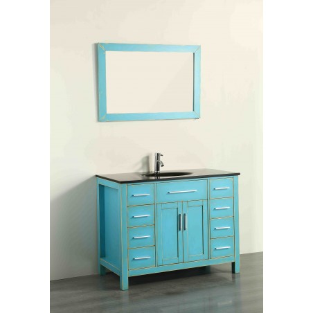 43'' Bosconi SB-252-7DSFGBG Contemporary Single Vanity