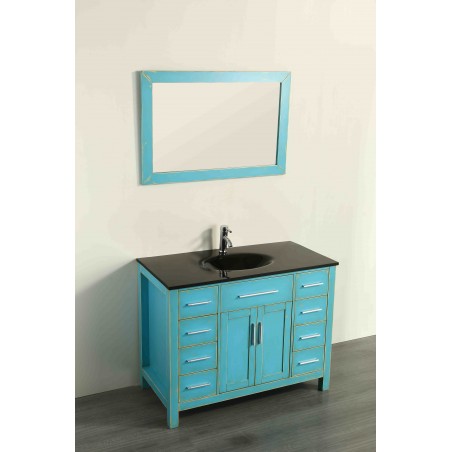 43'' Bosconi SB-252-7DSFGBG Contemporary Single Vanity