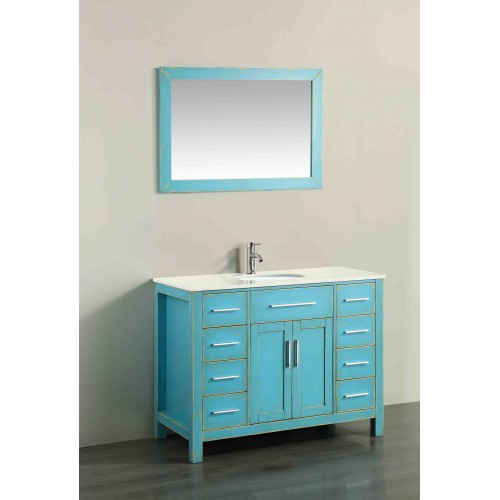 43'' Bosconi SB-252-7DSFGPS Contemporary Single Vanity