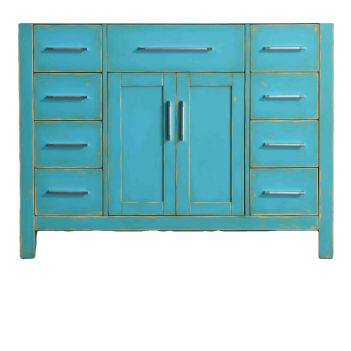 "43"" Bosconi SB-252-7DSFGMC Main Cabinet Sea Foam Green"