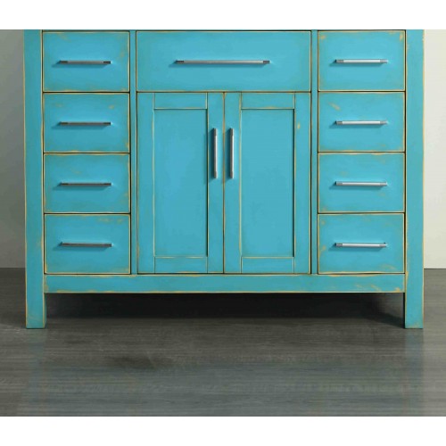 "43"" Bosconi SB-252-7DSFGMC Main Cabinet Sea Foam Green"