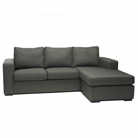 Colton Linen 2-Pieces Sectional Sofa in Grey