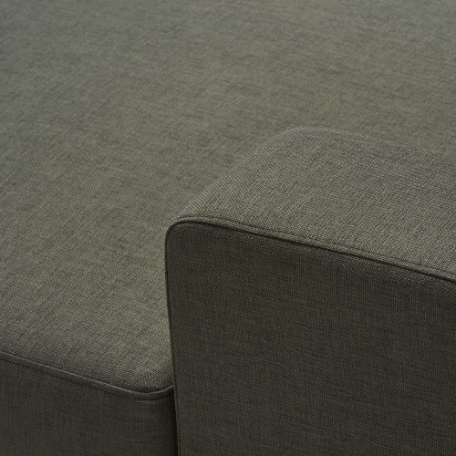 Colton Linen 2-Pieces Sectional Sofa in Grey