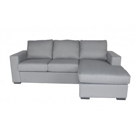 Colton Linen 2-Pieces Sectional Sofa in Grey