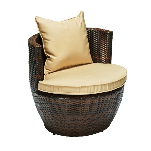 Perry 3-Piece All-Weather Wicker Patio Conversation Set