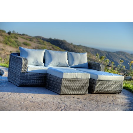 Luies 3-Piece All-Weather Wicker Patio Conversation Set