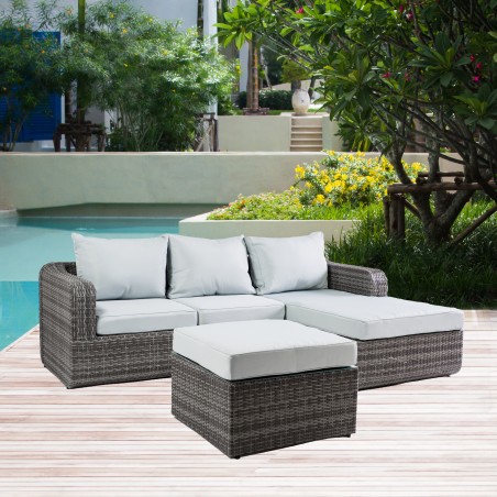 Luies 3-Piece All-Weather Wicker Patio Conversation Set