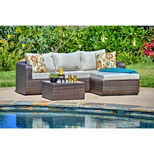 Luies 3-Piece All-Weather Wicker Patio Conversation Set