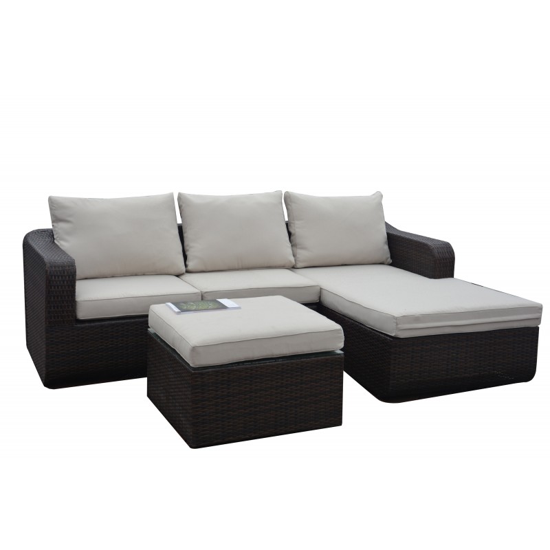 Luies 3-Piece All-Weather Wicker Patio Conversation Set