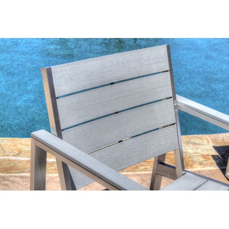 Liberty 7-Piece All-Weather Grey Color Engineer Plywood Patio Seating Set 