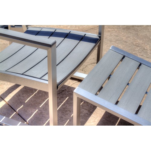 Liberty 7-Piece All-Weather Grey Color Engineer Plywood Patio Seating Set 