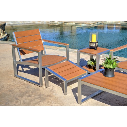 Liberty 7-Piece All-Weather Brown Color Engineer Plywood Patio Seating Set 