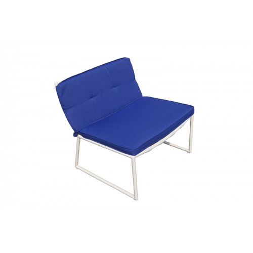 Della 5-piece Patio Conversation Set with Blue Cushion