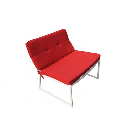 Della 5-piece Patio Conversation Set with Red Cushion