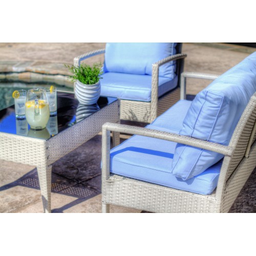 Baymont 4-Piece All Weather Wicker Conversation Set