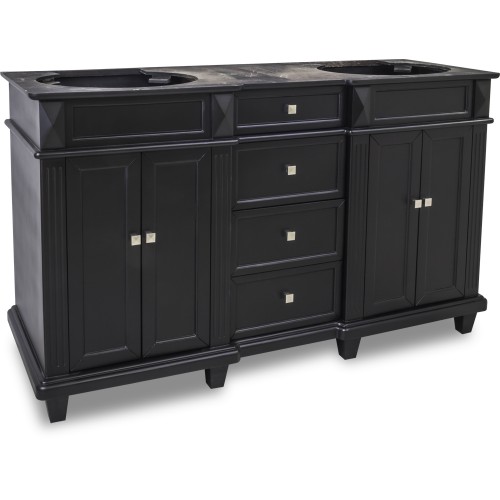 58-7/8" Douglas Black Double Vanity                         