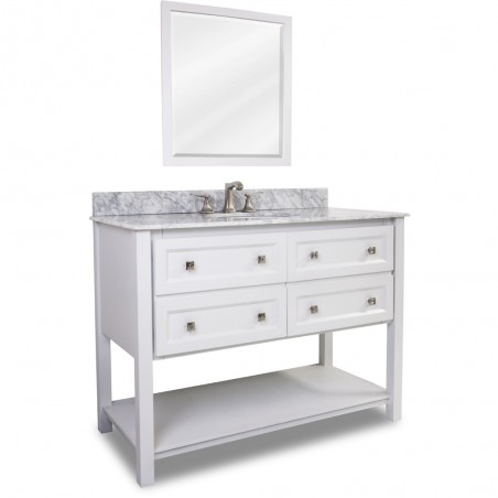 Adler White 48" Single Vanity with Preassemb                