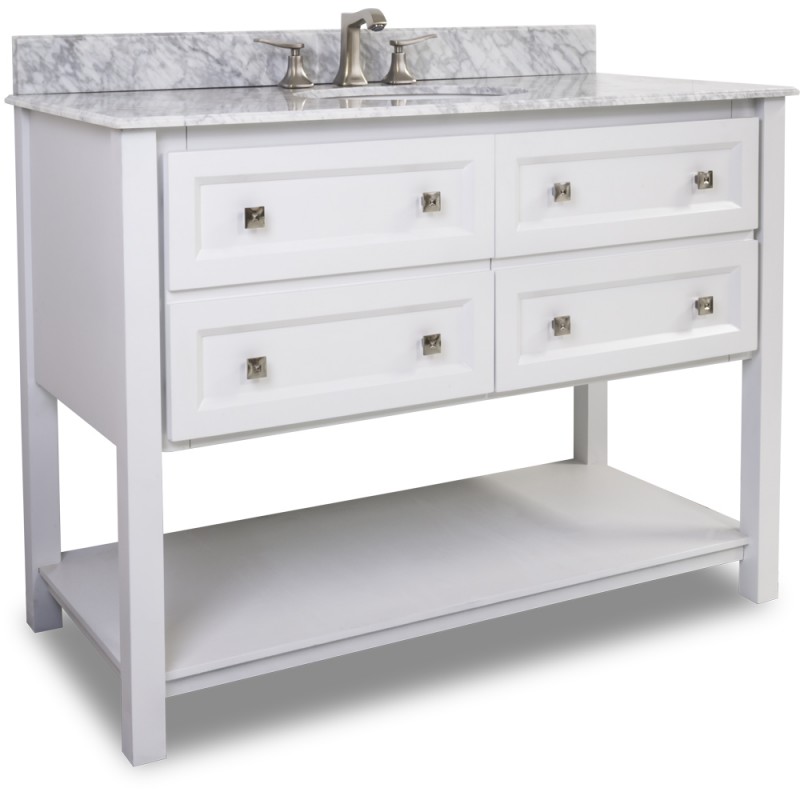 Adler White 48" Single Vanity with Preassemb                