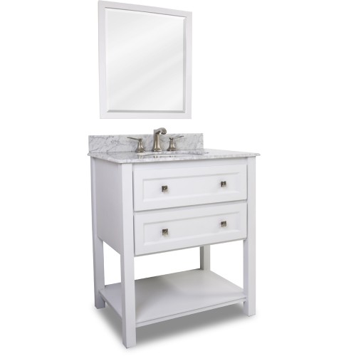 Adler White Vanity with Preassembled top and bowl           