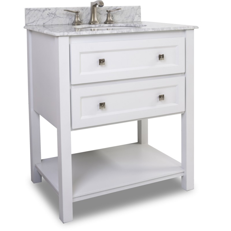 Adler White Vanity with Preassembled top and bowl           