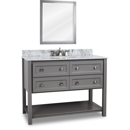 Grey Adler 48" Single Vanity with Preassembled top and bowl 