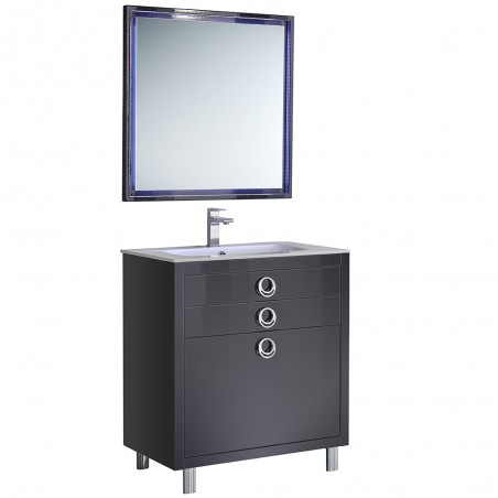 Fresca Platinum Due 32" Glossy Cobalt Bathroom Vanity